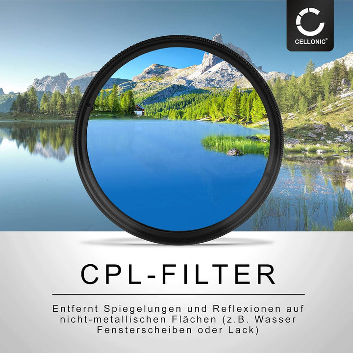 CELLONIC Ø 95mm Polfilter CPL kompatibel mit Sigma 150-600mm F5-6.3 DG OS HSM C, Zirkularer Polarisa