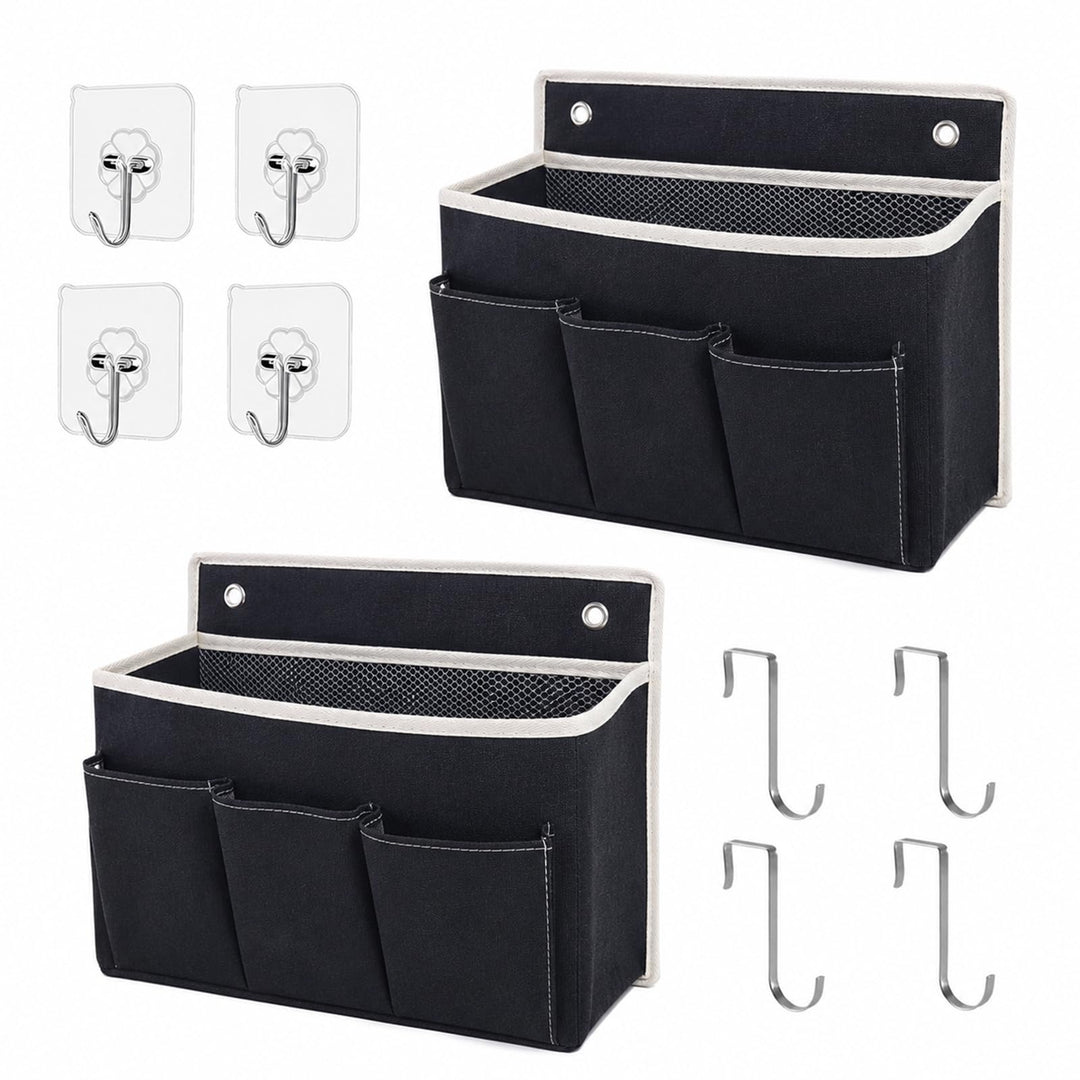 2 Stück Wand Organizer, Tasche Hängekörbe Mit Grosser Mesh Abteilung Und 3 Taschen Tür Organizer, Pl