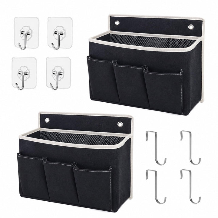 2 Stück Wand Organizer, Tasche Hängekörbe Mit Grosser Mesh Abteilung Und 3 Taschen Tür Organizer, Pl