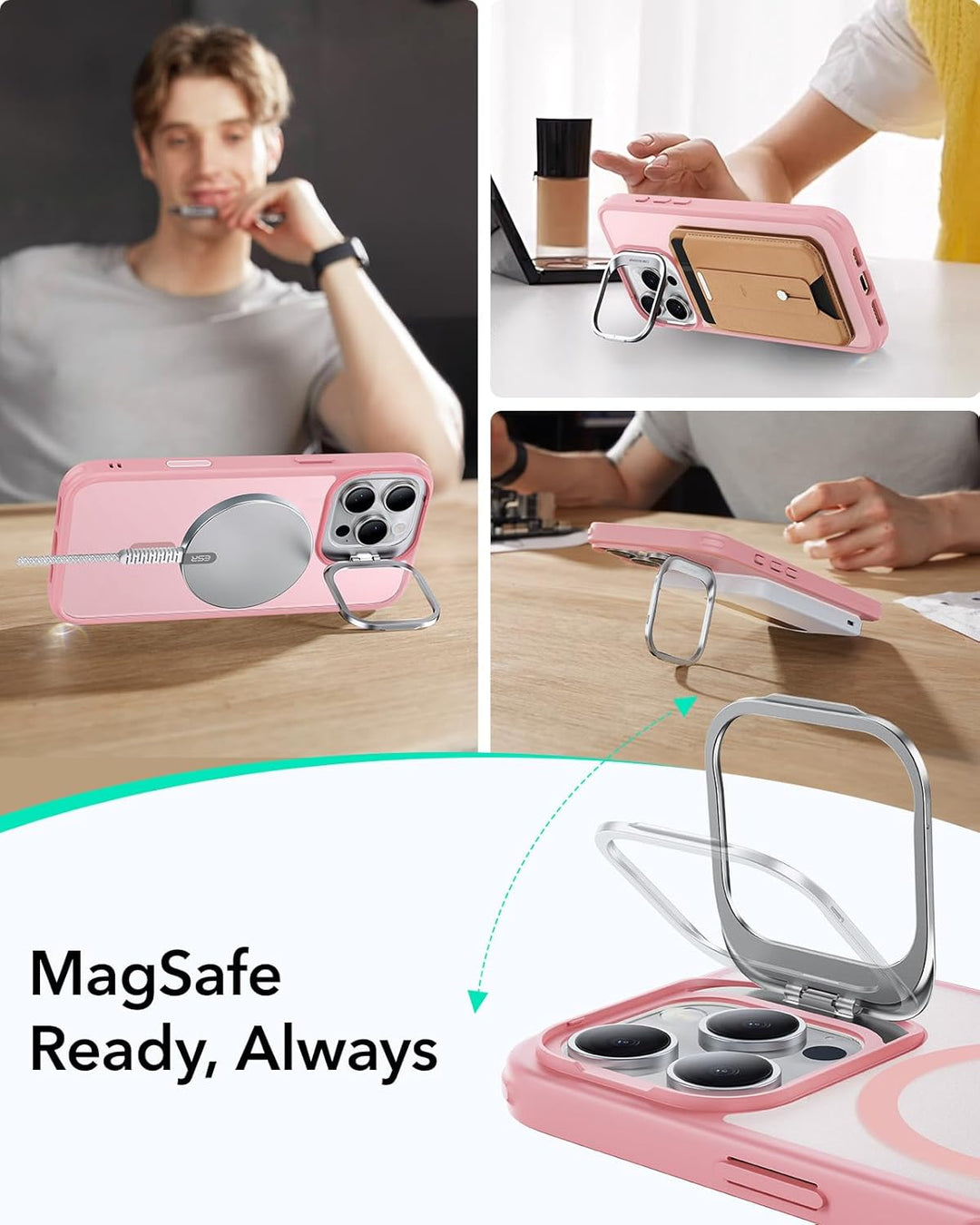 ESR für iPhone 16 Pro Max Hülle, kompatibel mit MagSafe, Militärnorm Schutzhülle, integrierter Verst