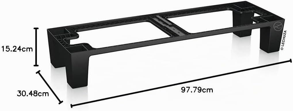 LECHUZA TRIO Cottage 30 Sockel schwarz 15012 Pflanzgefäss mit Erd-Bewässerungs-System 15x31x59 cm Sc