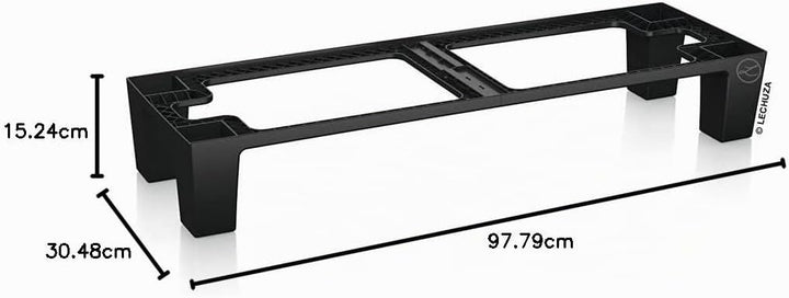LECHUZA TRIO Cottage 30 Sockel schwarz 15012 Pflanzgefäss mit Erd-Bewässerungs-System 15x31x59 cm Sc