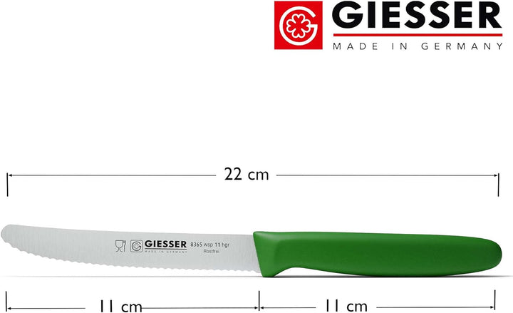 Giesser seit 1776 - Made in Germany - Tomatenmesser 6er Set Veggie, Universalmesser, grün, nachhalti