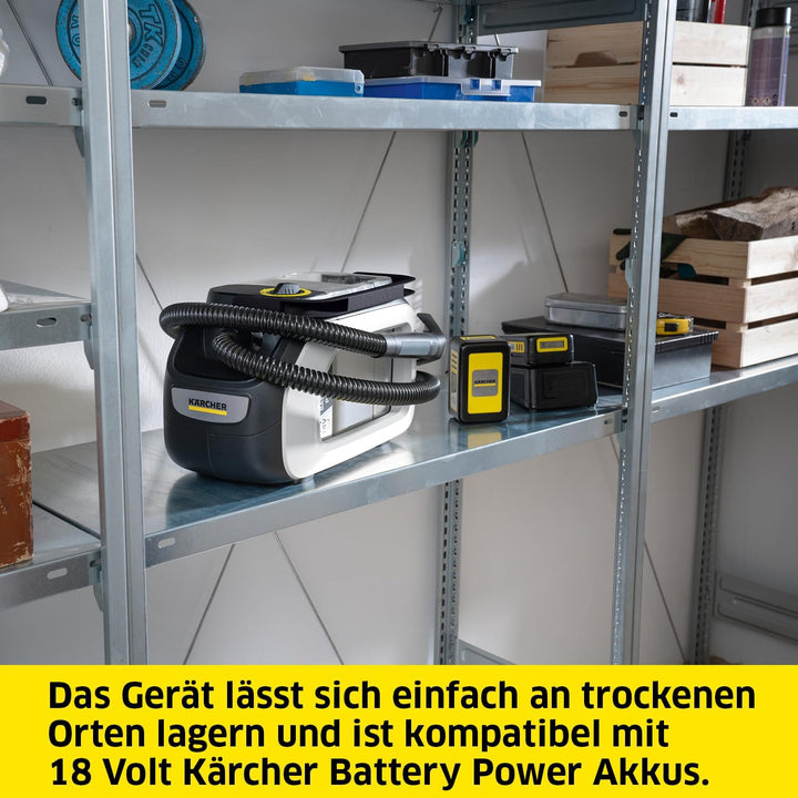 Kärcher SE 3-18 Compact Home, Akku-Waschsauger, Weiss (Extra Wasch-und Fugendüse zur Polsterreinigun