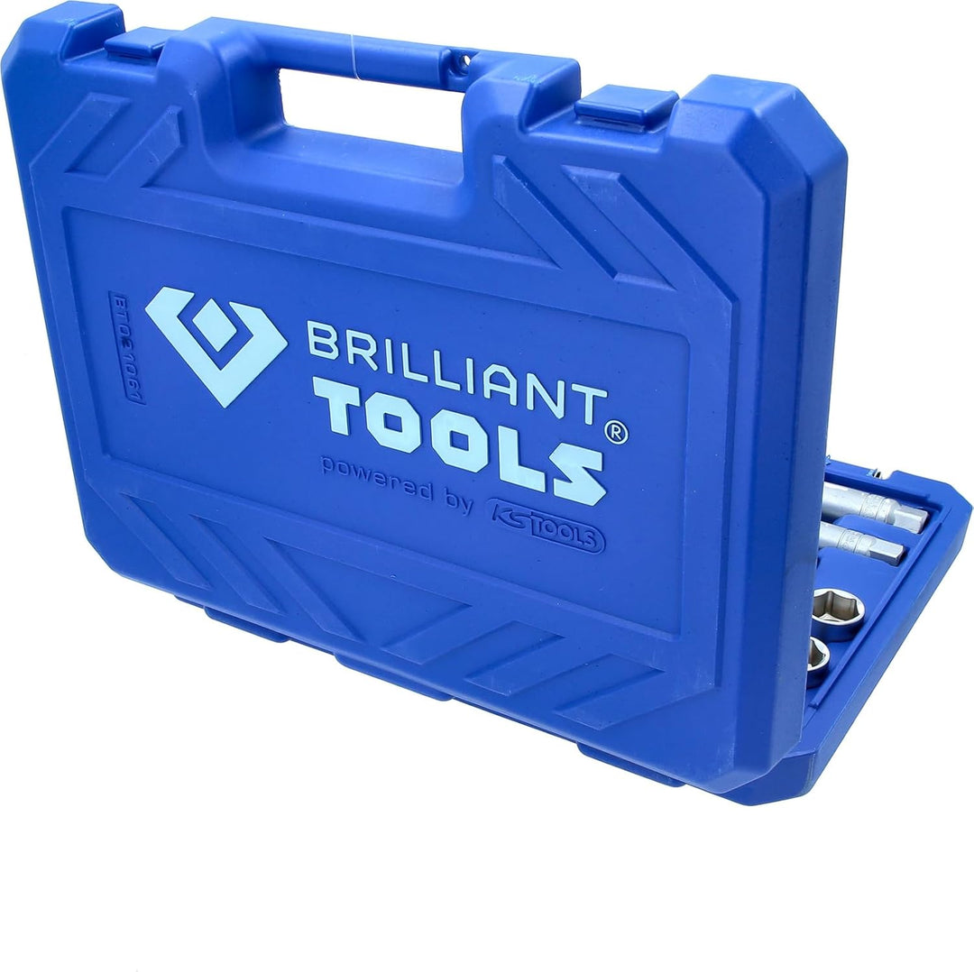 BRILLIANT TOOLS BT021061 3/8 Zoll Steckschlüssel-Satz, 61-tlg [Powered by KS TOOLS]