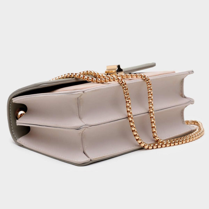 Umhängetasche Damen Leder Kette Schulterriemen Designer Handtaschen Color-Blocking Mode Tasche Schul