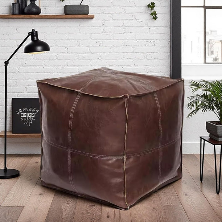Louis Donné Ungefüllt Fusshocker PU-Kunstleder Fuẞstütze Langlebig Quadrat Sitzpuff Pouf Hocker Ohne
