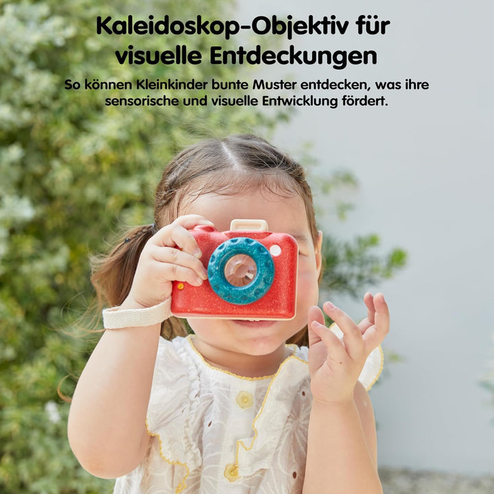 PlanToys Kinderkamera - Meine erste Kamera - Fotokamera für Kinder - Sofortbildkamera Kinder mit ver