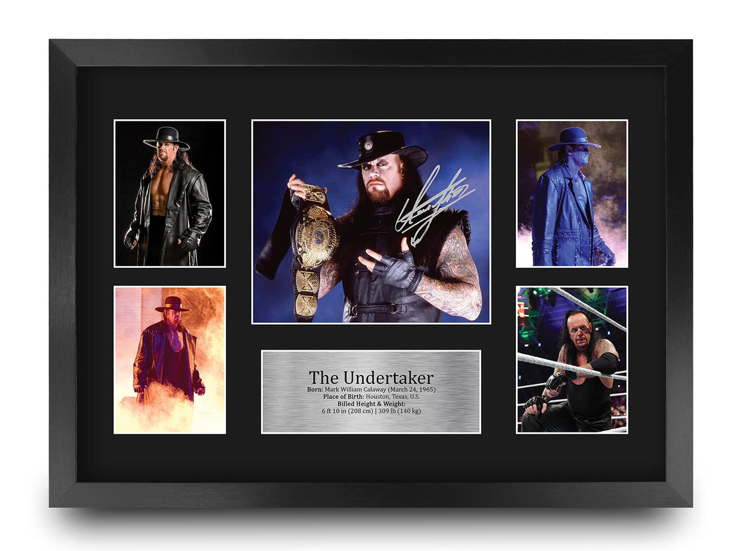 HWC Trading FR A3 The Undertaker Wrestling Geschenke Gedruckt, Signiert Autogramm Bild Für WWE & WWF