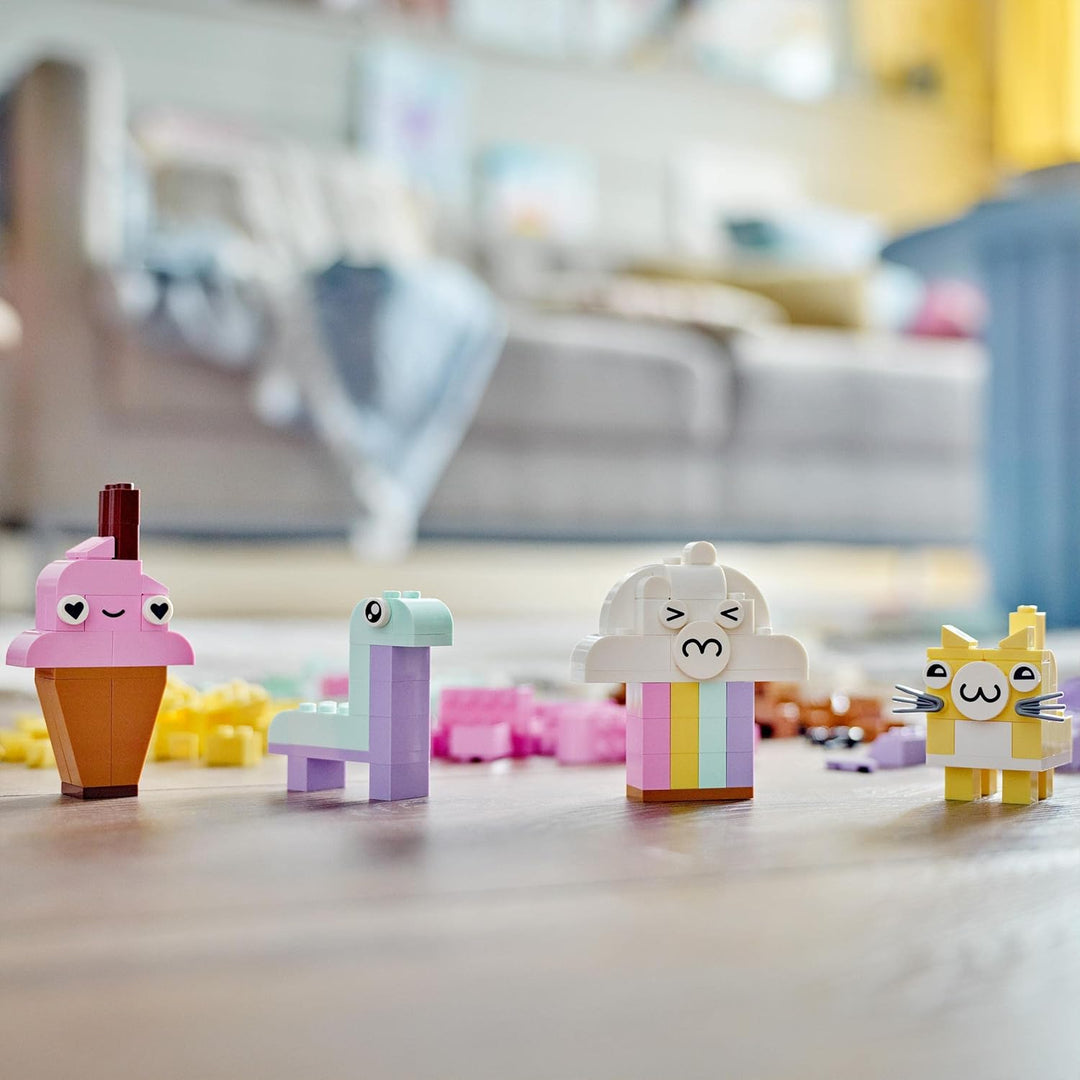 LEGO 11028 Classic Pastell Kreativ-Bauset Bausteine-Box, Konstruktionsspielzeug für Mädchen und Jung