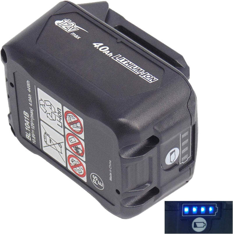 2 Stück 10.8V~12V 4.0Ah BL1041B Akku + Ladegerät BL1040B BL1016 BL1041B für Makita Tool DF031D DF033