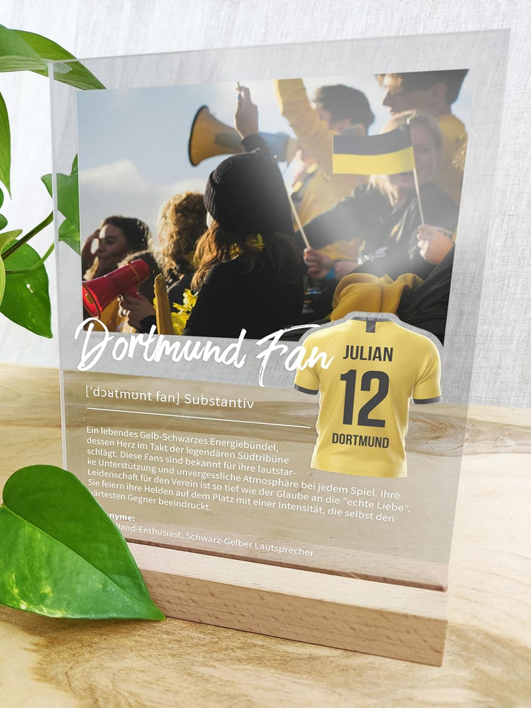 Dortmund Geschenk personalisiert - Acryl Geschenk - Definition: Dortmund Fan - Dortmund Fanartikel,