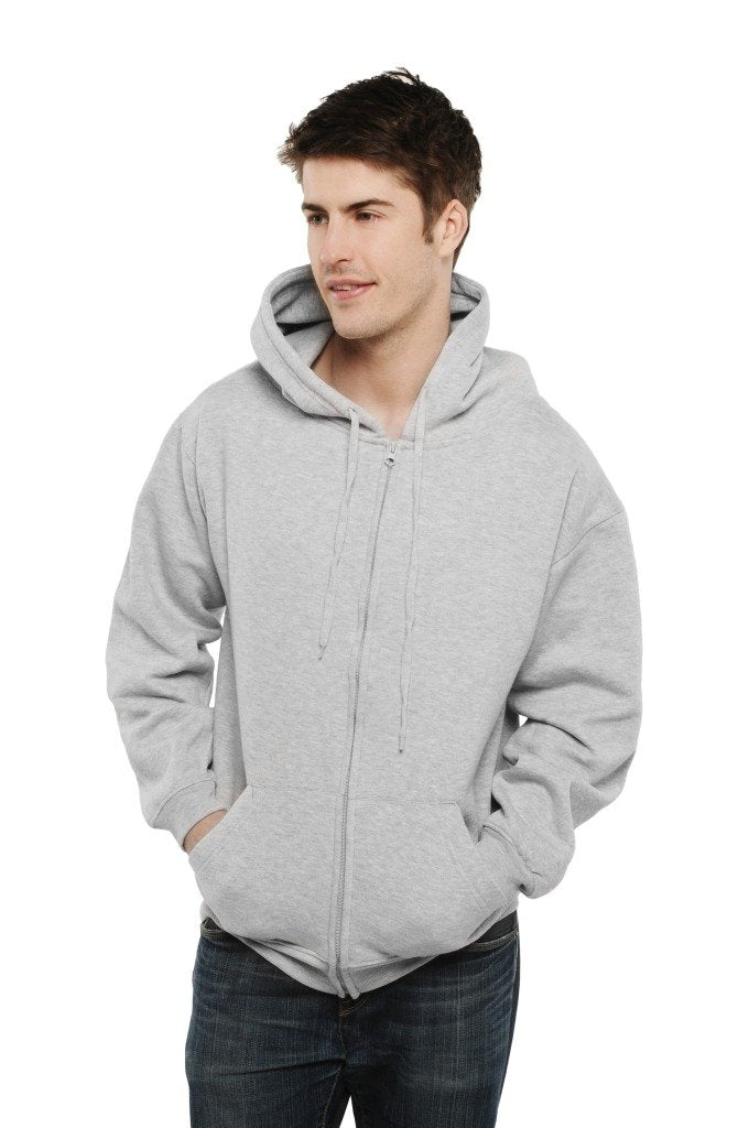 Uneek clothing UC504 – Klassisches Sweatshirt mit Reissverschluss (300 g/m²) – Grau – Grösse XL