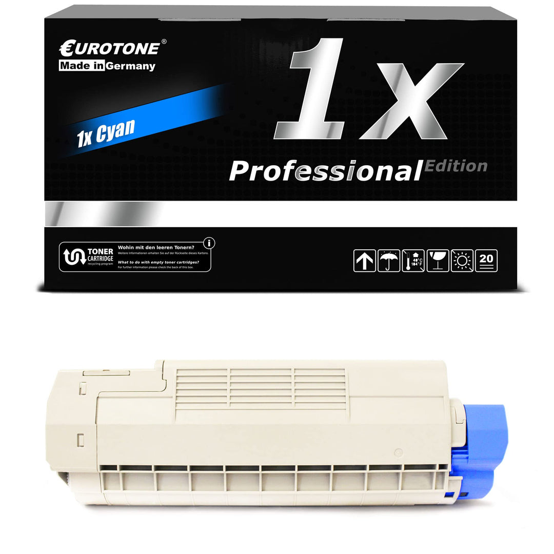 Eurotone Ersatz Kartuschen in Blau für Oki C610 CDN/ C610 DN/ C610 DTN/ C610 N ersetzt original Kass