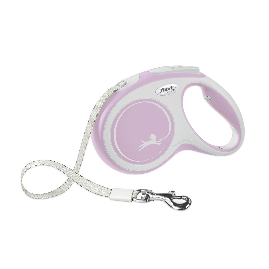 FLEXI® New Comfort einziehbare Hundeleine (Band), ergonomisch, robust und verhedderungsfrei, für Hun