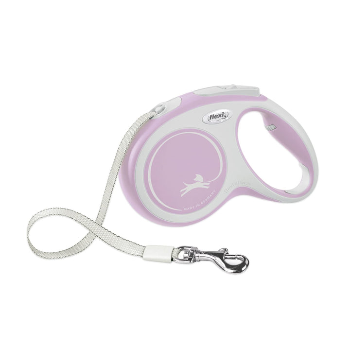 FLEXI® New Comfort einziehbare Hundeleine (Band), ergonomisch, robust und verhedderungsfrei, für Hun