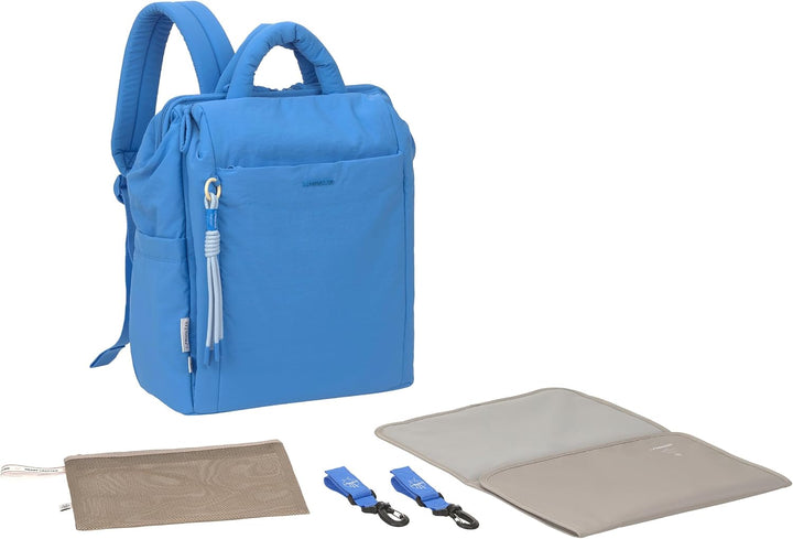 LÄSSIG Rucksack Laptoprucksack mit Laptopfach Minoa Backpack Blue blau