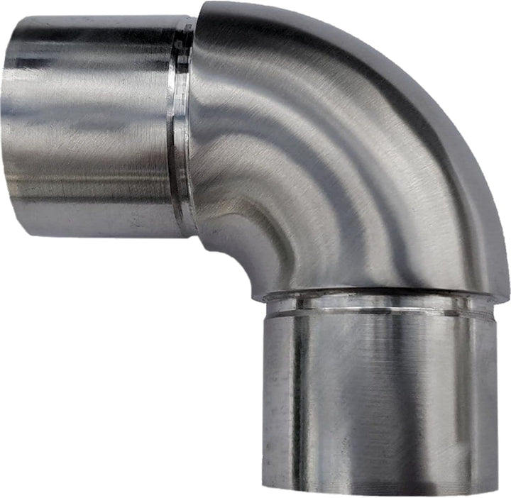 3 x Handlauf Rohrbogen 90° für Rohrdurchmesser 33,7 mm Edelstahl Rundbogen Geländer Steckfitting Eck