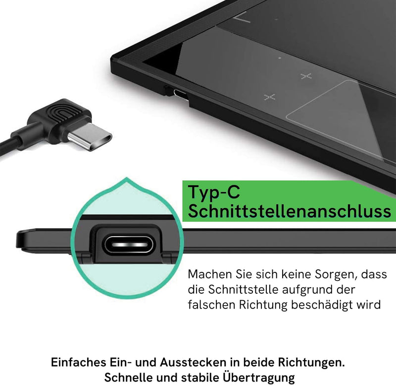 VEIKK A30 V2 Zeichentablett 10 x 6 Zoll Grafiktablett mit batterielosem Stift und 8192 professionell