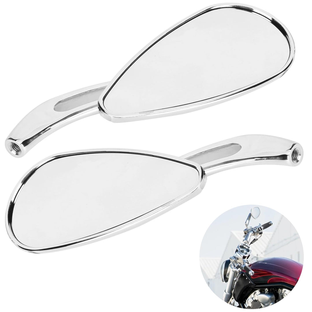 Motorrad-Seitenspiegel Verstellbarer Motorrad-Rückspiegel, 2 Stück Motorrad-verchromte Rückspiegel 8