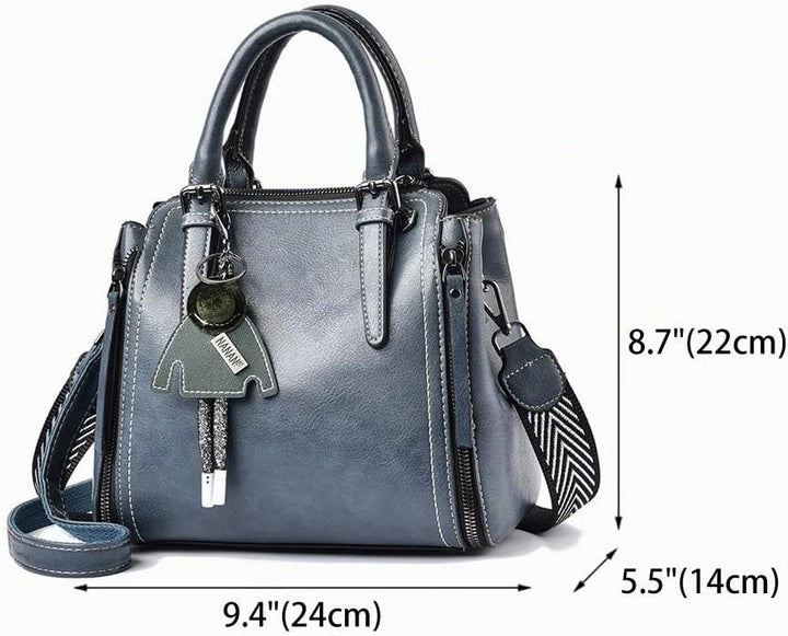 BUKESIYI Damen Tasche Umhängetasche Handtasche Frauen Klein Schultertasche Weekender Lack PU Leder C
