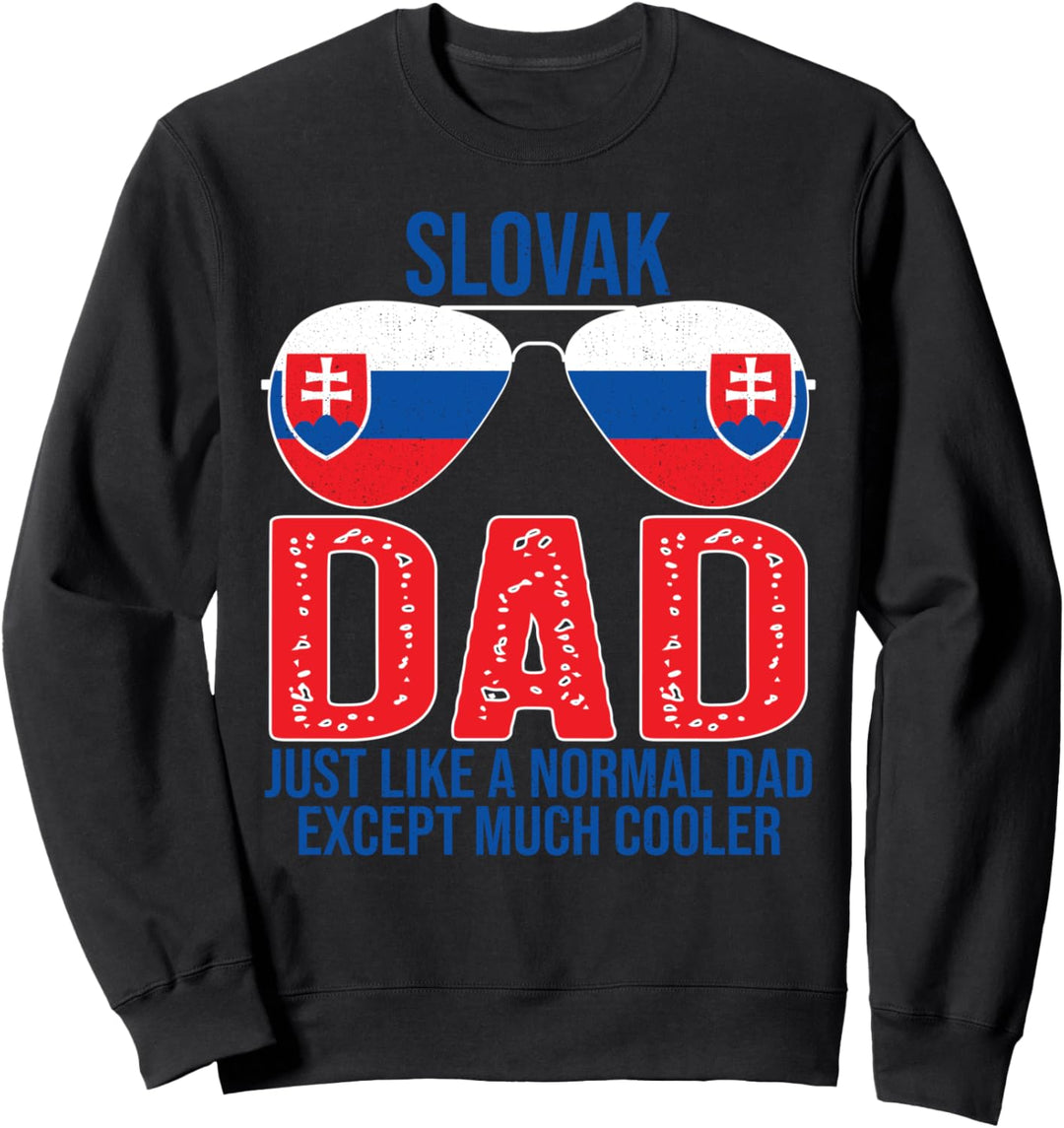 Vintage Slovak Dad Slovakia Flag Sunglasses Father's Day Sweatshirt