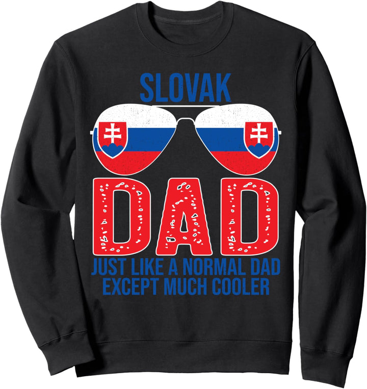 Vintage Slovak Dad Slovakia Flag Sunglasses Father's Day Sweatshirt