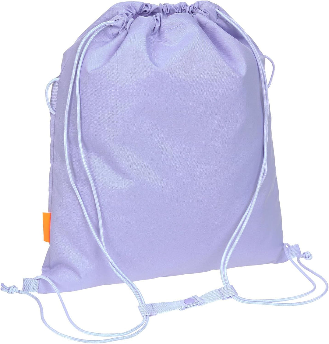 LÄSSIG BOLD Kinder Turnbeutel Sportbeutel mit Rucksackfunktion/School String Bag Bold lavender Lila,