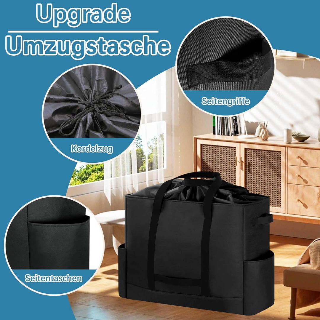 Extra Grosse Reisetasche, Erweiterbare Wasserdicht Reisetasche, Heavy Duty Tragetasche mit verstärkt
