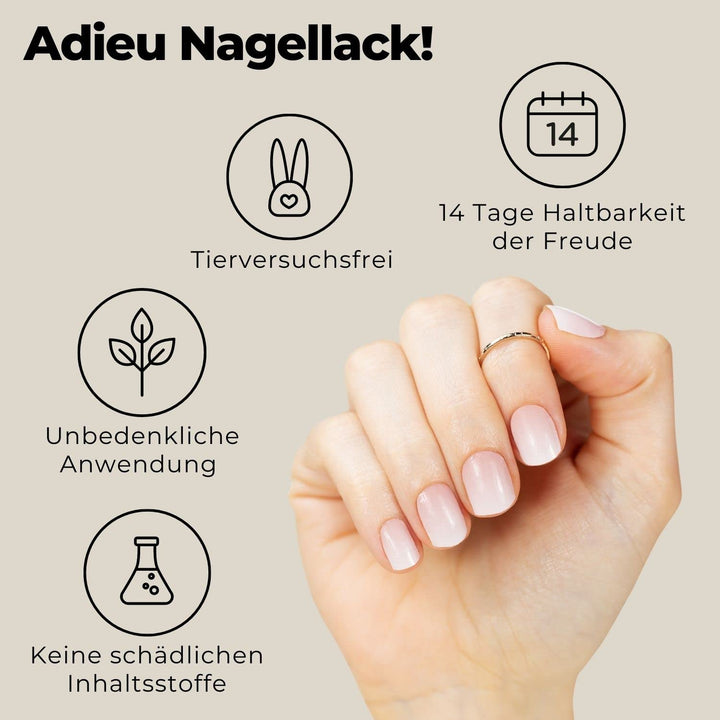 Original Miss Sophie’s Starterset I Selbstklebende Nagelfolien I Nagelaufkleber in Rose Babyboomer &amp;