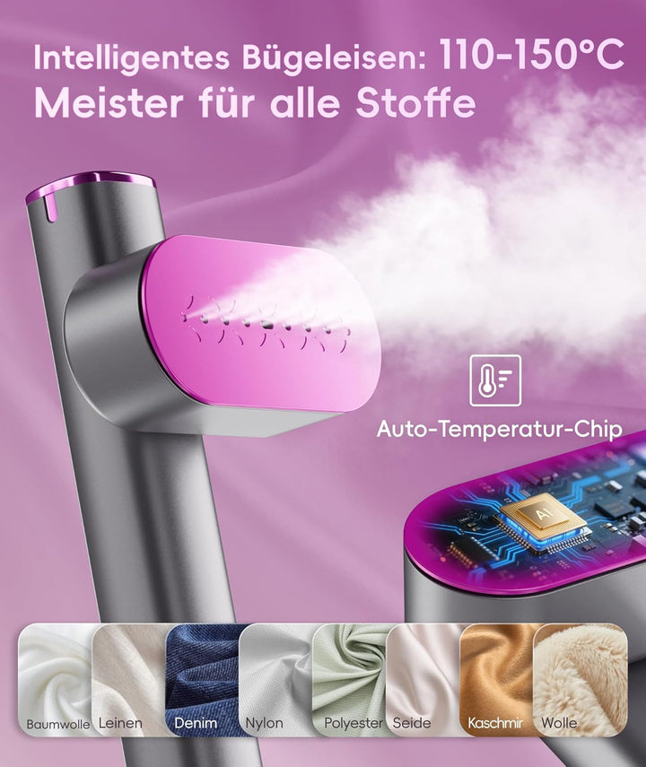 Dampfglätter für Kleidung, Handheld 100-240V Dual Voltage Travel Dampfglätter, 1000W und 120ML Wasse