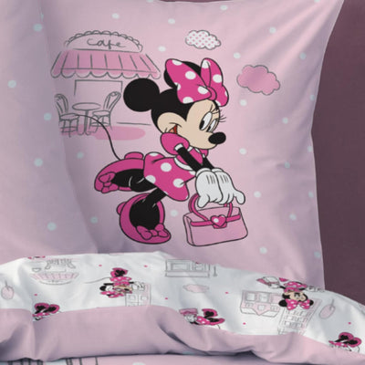 Minnie Maus Flannel/Biber Bettwäsche Bettbezug 135x200 80x80 · Kinderbettwäsche für Mädchen · Disney