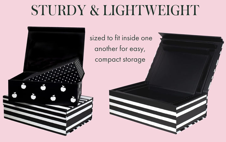 Kate Spade New York Dekorative Aufbewahrungsboxen mit Deckel, 3 Stück, stabile Organizer-Aufbewahrun