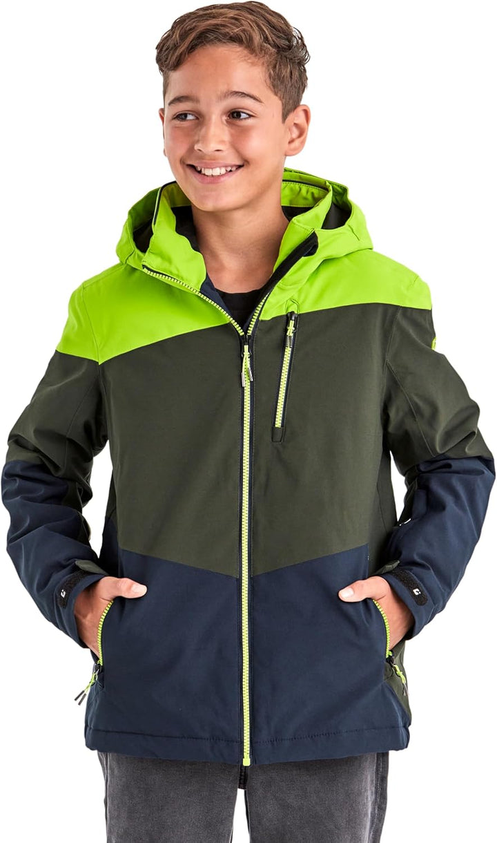Killtec Jungen Ksw 161 Bys Ski Jckt Skijacke/Funktionsjacke mit Kapuze und Schneefang 128 apfel, 128