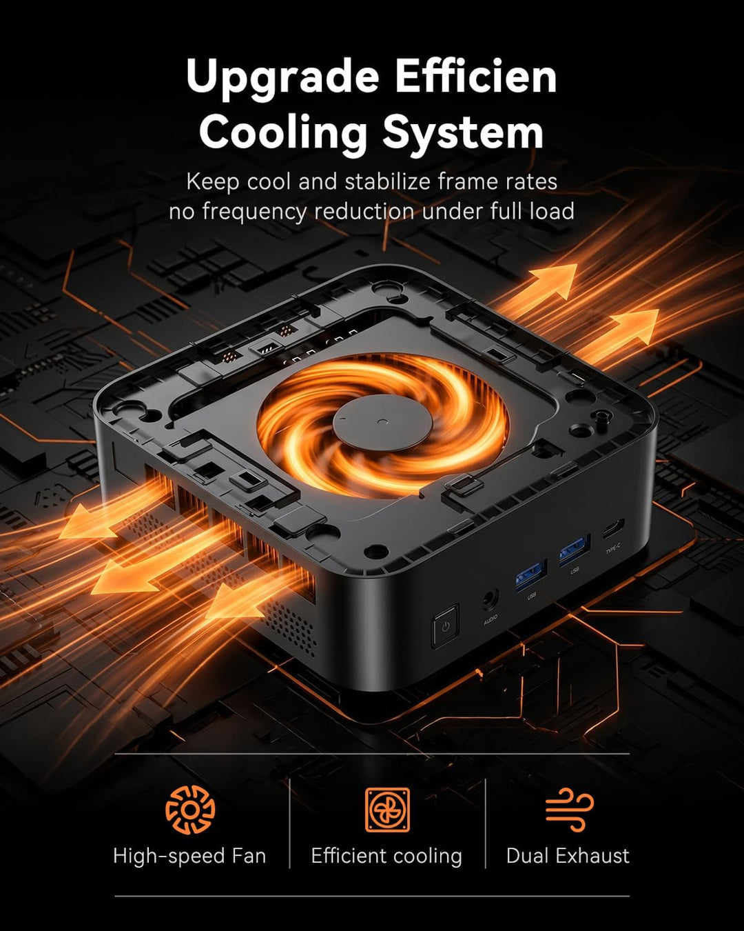 NiPoGi E3B Mini PC АMD Ryzen 5 7430U(6C/12T, bis zu 4,3 GHz), 16 GB DDR4 512 GB M.2 SSD Mini Desktop