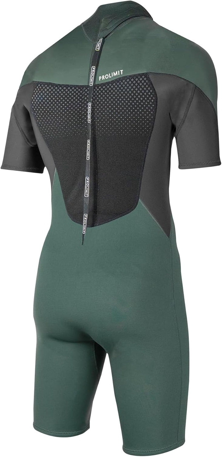 Prolimit - Fusion Shorty 2/2mm (DL) Neoprenanzug, Surfen Kiten Surfanzug (Black) Aquamarinblau S, Aq