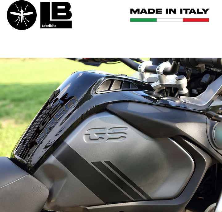 LABELBIKE 3D Aufkleber Motorrad Tankpad kompatibel mit BMW | R 1250 GS ADVENTURE Triple Black 2020-2