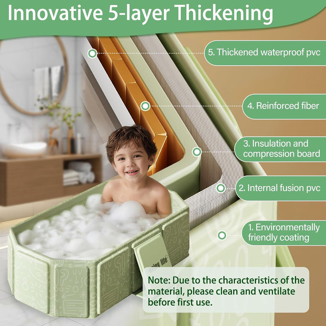 Faltbare Kinderbadewanne – Multifunktionale Badewanne für Dusche, platzsparend und tragbar, ideal fü