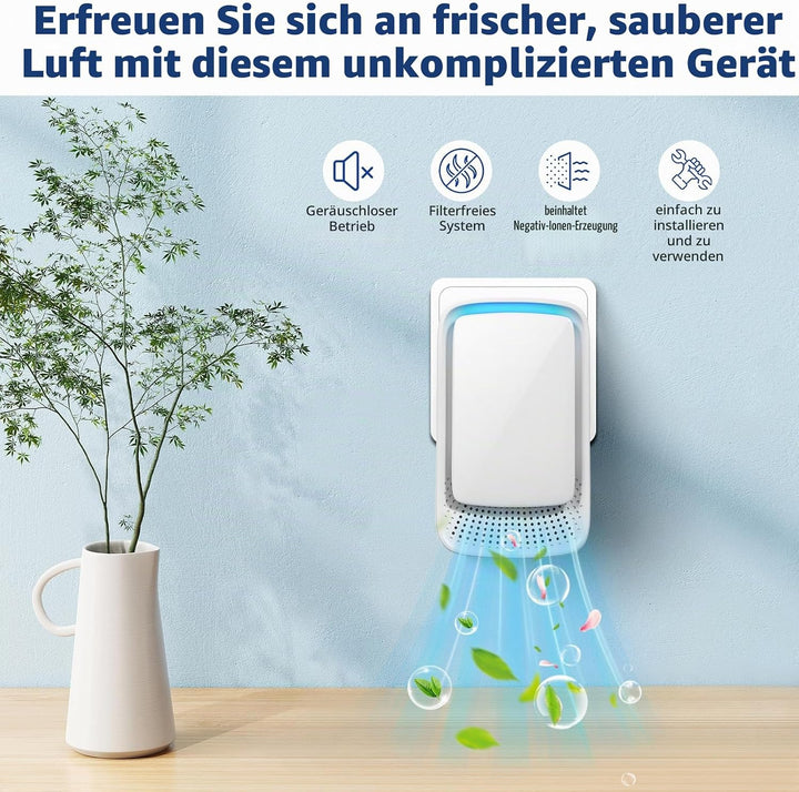 Luftreiniger, Plug In Air Purifier 4 Pack, Plug in Negativ Ionen Luftreiniger für Zuhause, Schlafzim