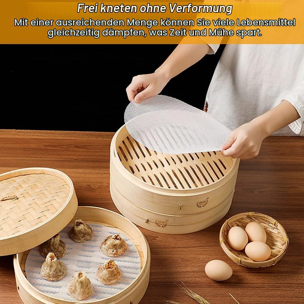 12 Stück Silikon Dämpfer Matte Antihaft Runde Steamer Pad Wiederverwendbare Dumplings Matte Dampfgar