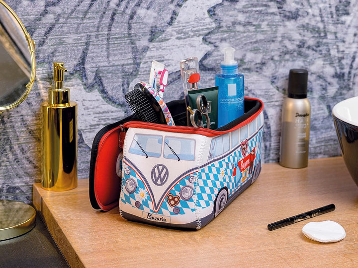 BRISA VW Collection - T1 Bulli Bus Kulturbeutel Kosmetiktasche | Volkswagen Universaltasche Waschbeu