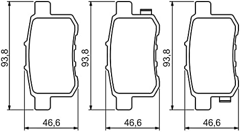 Bosch BP1228 Bremsbeläge - Hinterachse - ECE-R90 Zertifizierung - vier Bremsbeläge pro Set