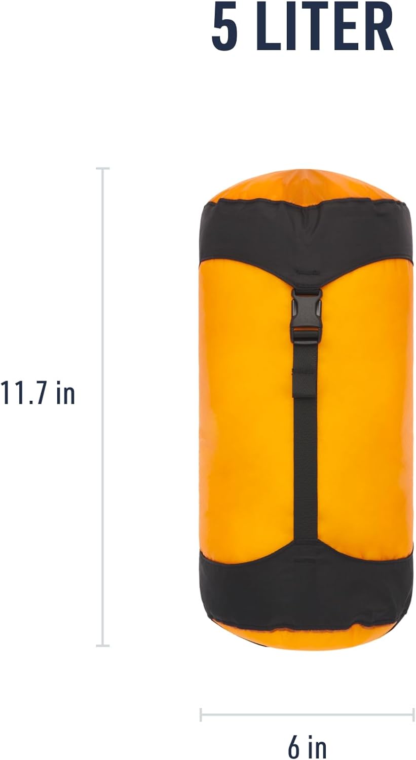 Sea to Summit Ultra-SIL Compression Sack, Ultralight Outdoor and Travel Storage Gelb 5 Liter, Gelb 5