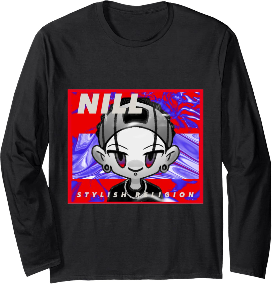 NAR-T-0008-STYLISH RELIGION 釈迦NILL Langarmshirt