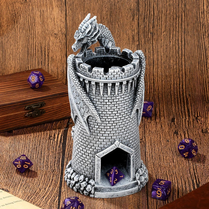 Dragon Climb Castle Würfelturm aus Kunstharz, Geschenkset mit Box