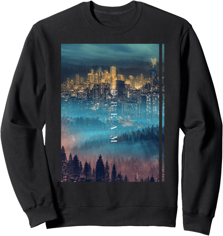 Night Cityscape With Clouds Dream Sweatshirt