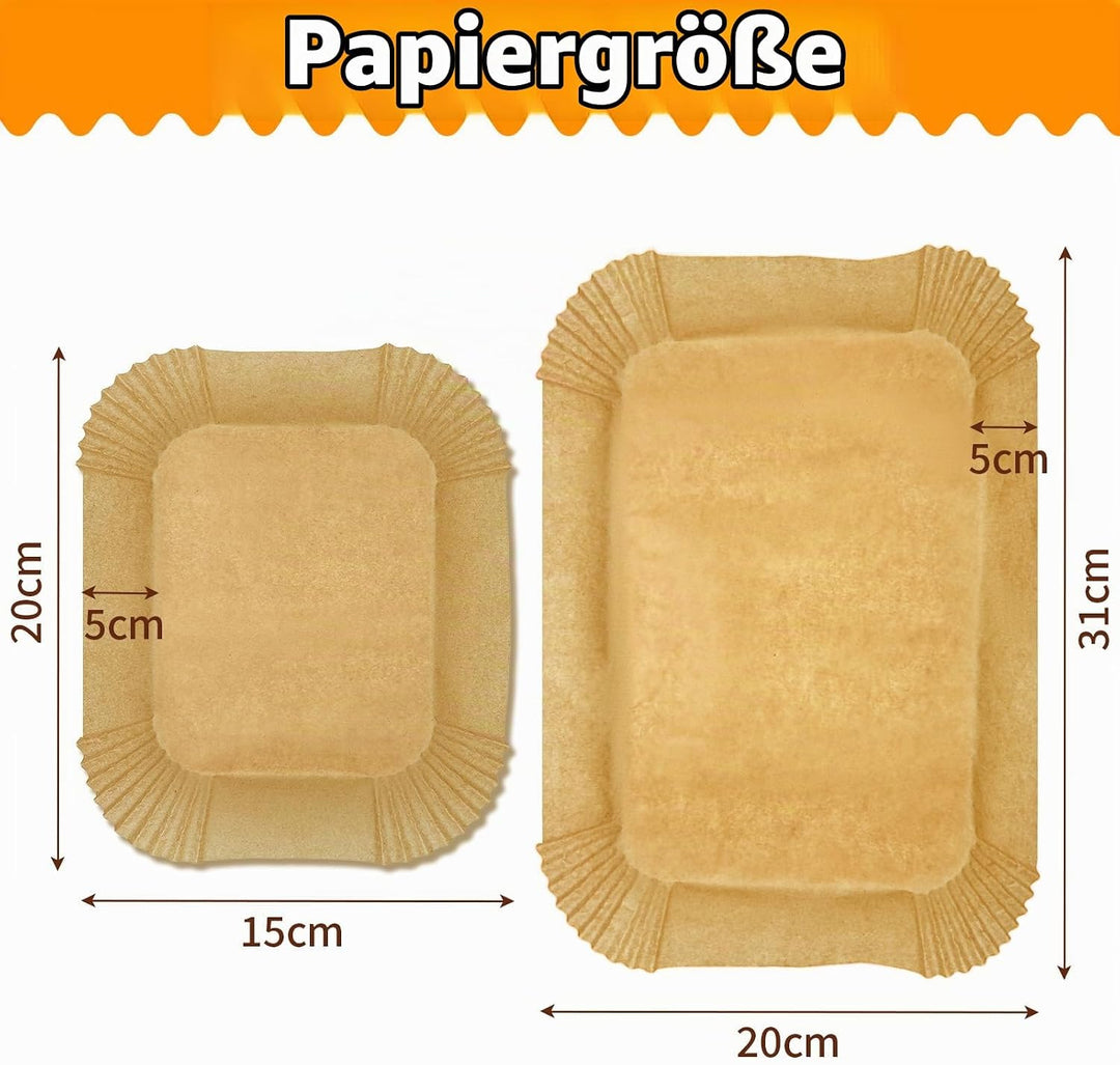 160 Stück Backpapier für Heissluftfritteuse Ninja AF500EU AF500EUCP 10.4L, Cecotec 9000, COSORI Twin