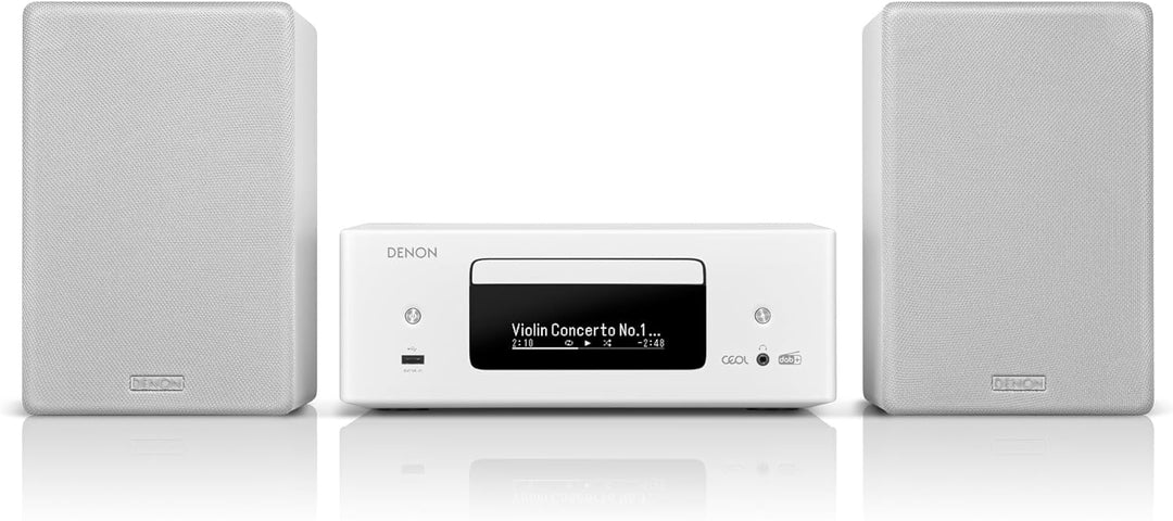 Denon CEOL N-12DAB Kompaktanlage, HiFi Verstärker mit Lautsprechern, CD-Player, Musikstreaming, HEOS