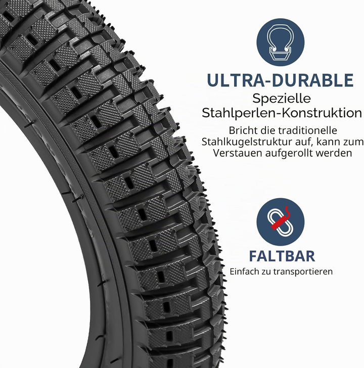 YunSCM 2er-Pack 14 Zoll Fahrradreifen 14x1.95 ETRTO 54-254 Plus 2er-Pack 14 Zoll Schlauch 14x1.75/2.