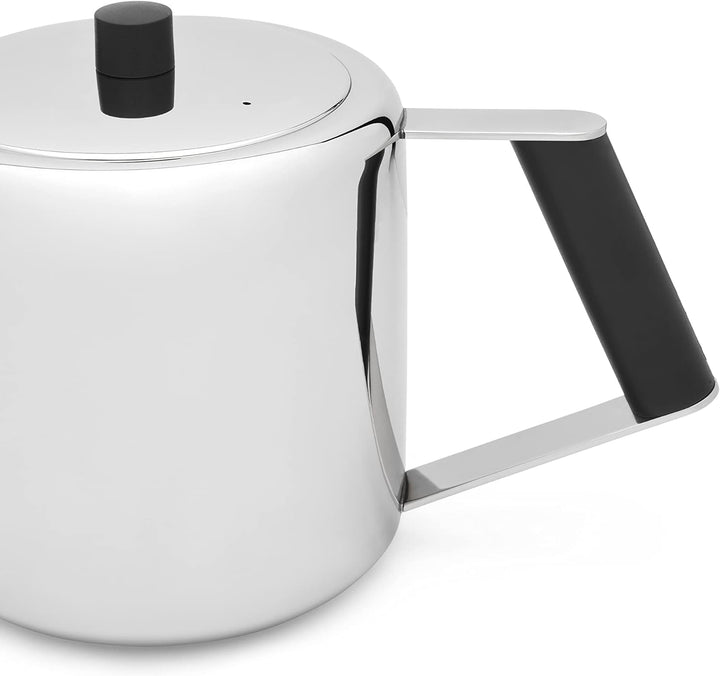 Bredemeijer glänzende doppelwandig isolierte Edelstahl Teekanne 1.1. Liter 1.1 Silber, 1.1 Silber